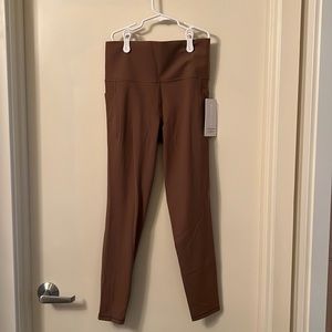 NWT Brown Medium Athleta Salutation Stash tight legging